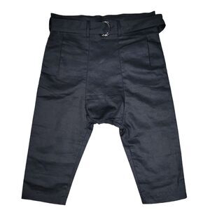 OAK NYC Mens Size XS Belted‎ Drop Crotch Panel Pants Cropped Black New With Tags